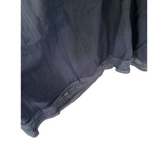 ATHLETA Mariana Tunic Swim Cover Up Sz M Gray Crochet 100% Cotton - Picture 3 of 9